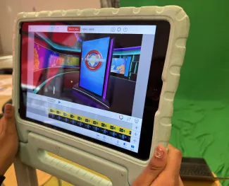 Opname eigen Jeugdjournaal Mariaschool