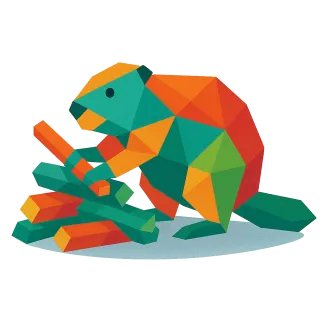 Bever aan het bouwen